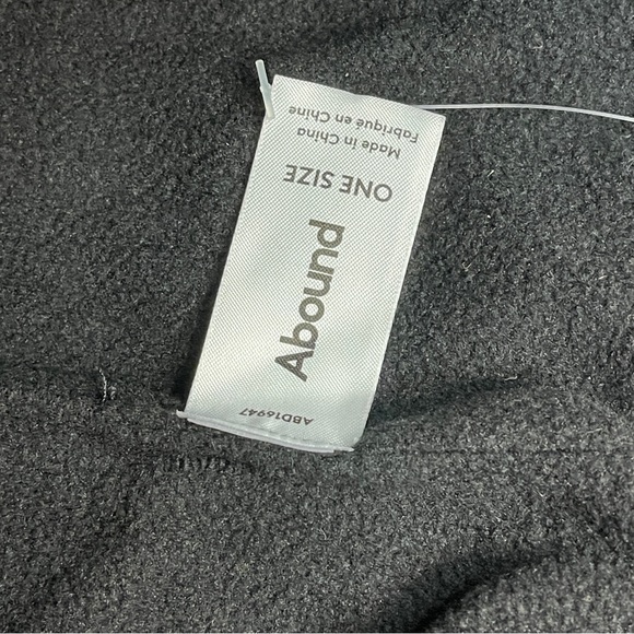 ABOUND NWT Black Knit Drawstring Fleece Lined Cowl Neck Scarf - Picture 3 of 4